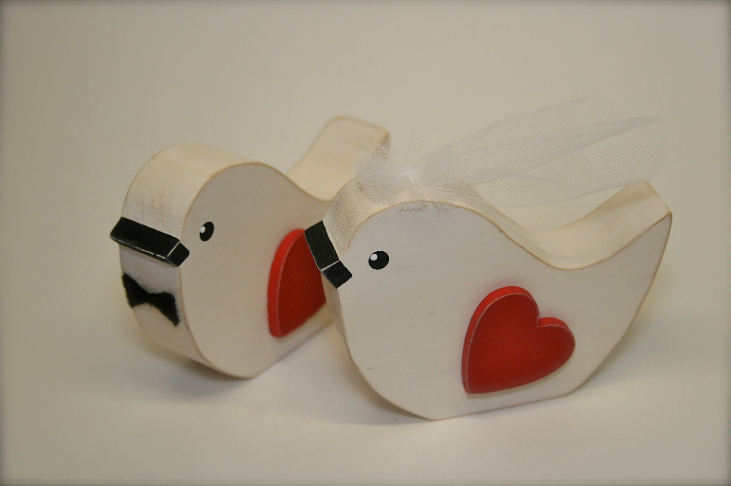 Wedding Cake Topper Love Bird Pair Primitive Country
