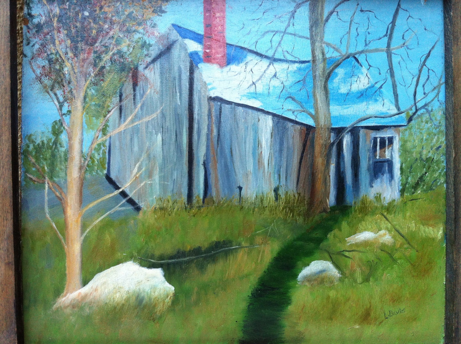 Painting of Old Barn
