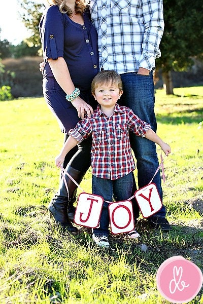 SALE: JOY Red and White Holiday Banner