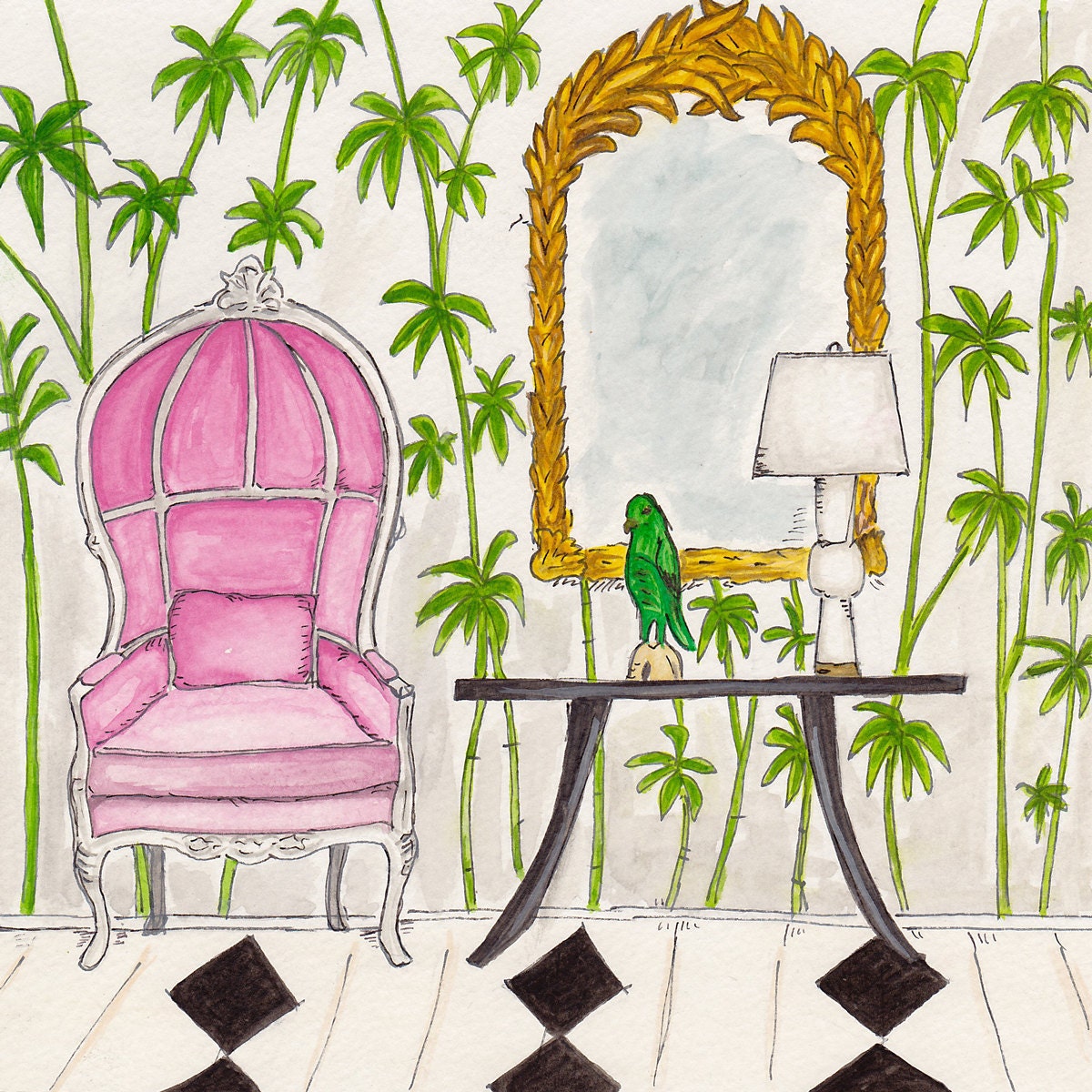 Aloha Chic Entry 4x4 Fine Art Print by Eriksdotter