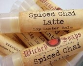 Lip Balm - Spiced Chai Latte Lip Balm - Cocoa Butter Beeswax Lip Balm Tube by WickedSoaps