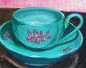 Cup and Saucer  Art Print - Limited Edition 10 x 14