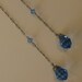 Vintage 1920's Blue Crystal Sterling Necklace