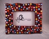 Brown Lots-of-Dots Wavy Frame