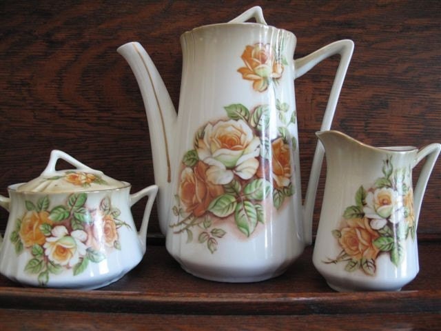 Ucagco Made in Japan Tea Pot with Sugar and Creamer