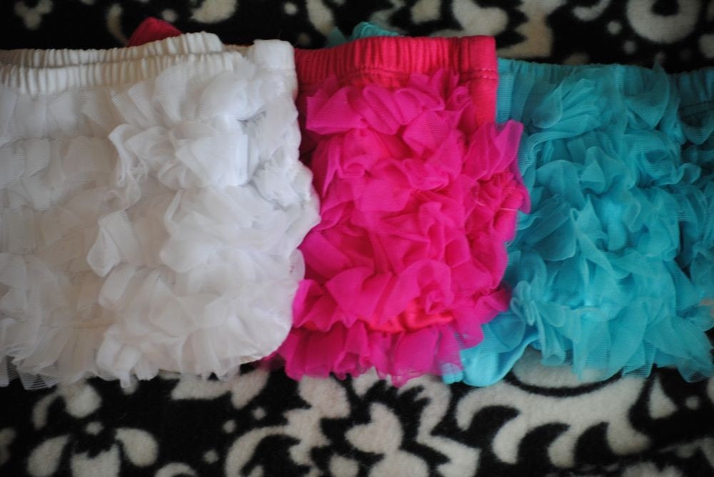 Ruffle Baby Bloomers - Chiffon Ruffle Bum - Great Photo Prop -