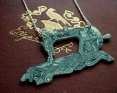 vintage sewing maching necklace