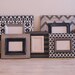 Wall Grouping Set of Distressed Picture Frames in Delta Blue,Grey,Silver and Vintage White