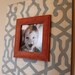 Fretwork Distressed 8x8 or 8x10 Wood Picture Frame with 8" Wood Orange,Blue and Vintage Cream