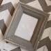 Mod Chevron Distressed Wood Picture Frame Black and White, To be featured on The Nate Berkus Show in May