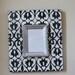 Imperial Wood Distressed Picture Frame 5x7 Hand painted, Black and Vintage White