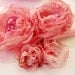 Organza Flower Pink Ribbon Fabric Rose Flowergirl or Bridesmaid Wedding Sash Belt for pink wedding dress