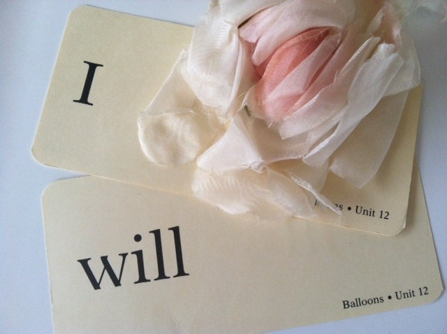 Vintage I Will flashcards Bridal Home Decoration