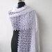 White wedding shawl, hand knitted lace stole
