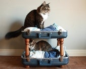 RESERVED FOR KATHERINE - Cozy Cargo Suitcase Bunk Bed - Kitty Bed - Eco Chic Vintage Suitcases