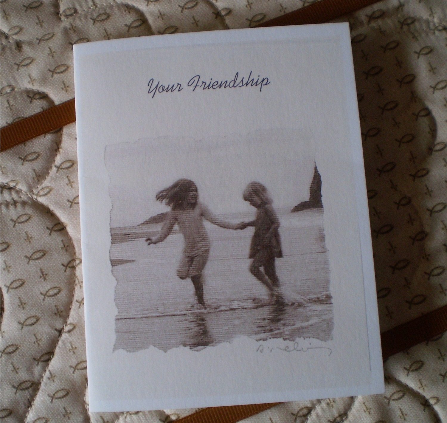 Thinking of You, Friendship Card - Sweet Fellowship Notecard - 1  Best Friends Card