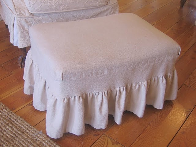 Custom Ottoman Slipcover