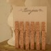SET OF 6 FRENCH INSPIRED LIGHT PINK GLITTERED CLOTHES PINS