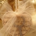 Christmas Ornament...Vintage Inspired French  Key To My Heart/French Script/Tulle/Glittered Key