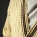 Vintage 1970s Fisherman's Cardigan / Braided Scotish Wool / Medium