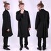 Antique 1900s Prince Albert Frock Coat / Double Breasted / Black / sz M to L