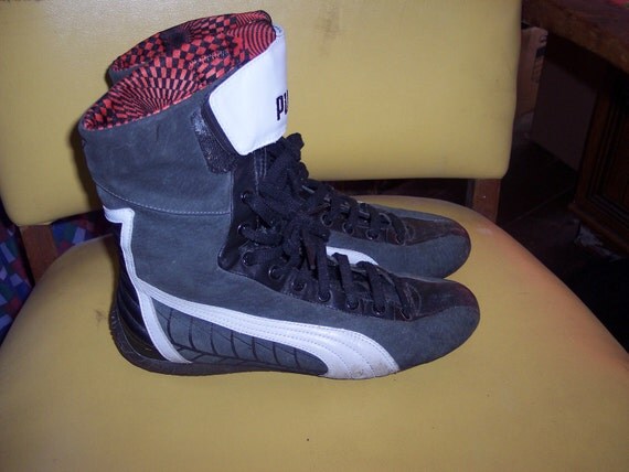 Vintage Puma high tops boxing wrestling by Linsvintageboutique