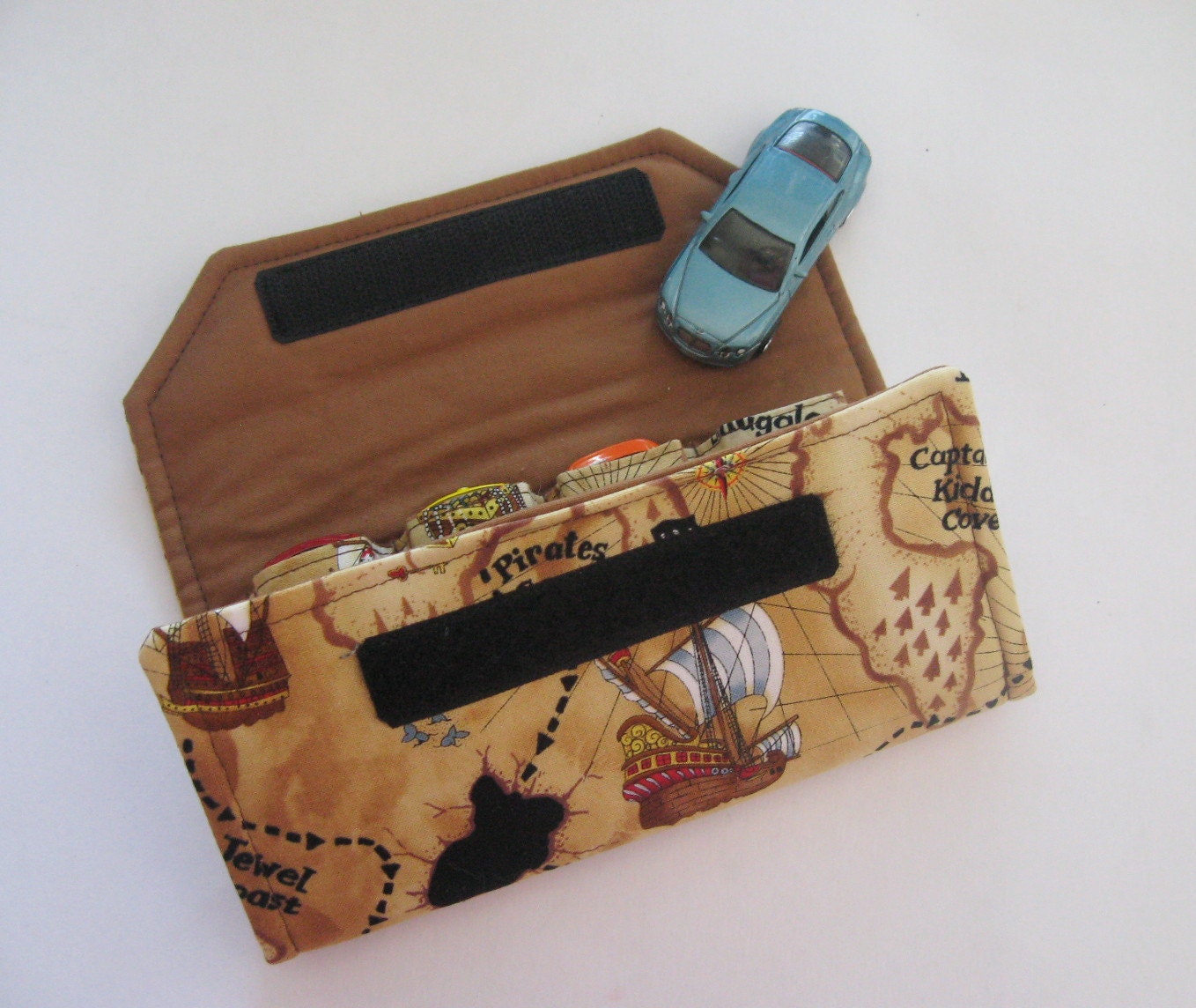 Childs Toy Car Holder. The Original car wallet (holds 4). Treasure Map