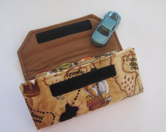 Childs Toy Car Holder. The Original car wallet (holds 4). Treasure Map