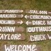NAME YOUR SIGN rustic 6 Barn wood Wedding Signs w/ Stakes directional country western