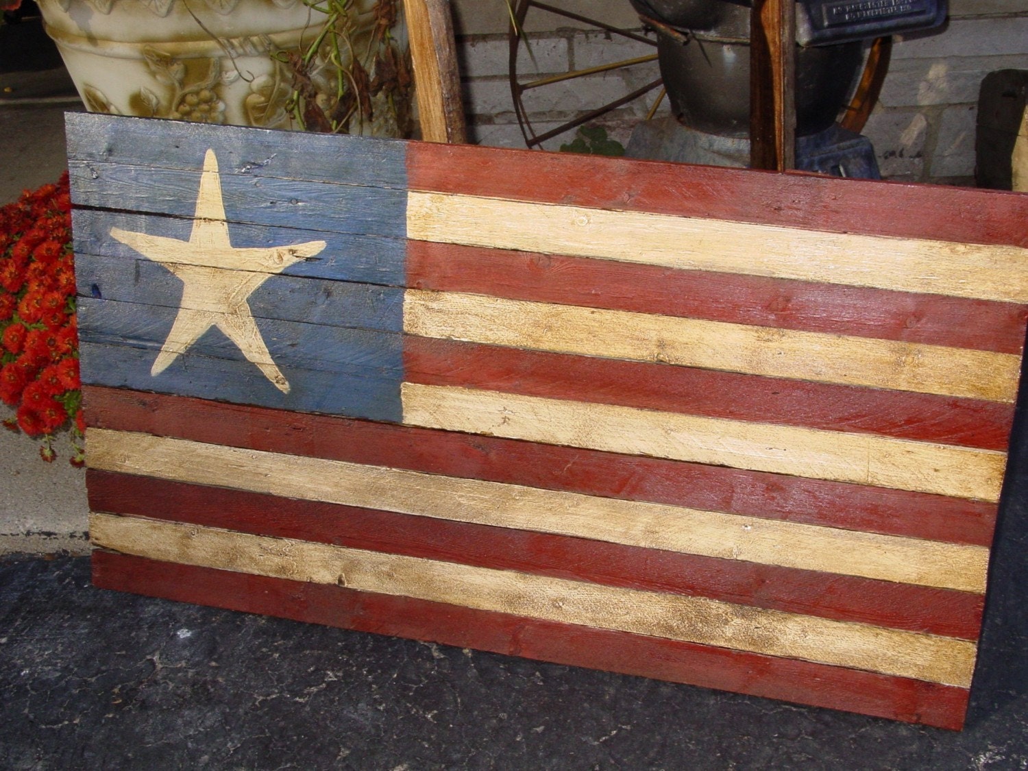American Flag Wood