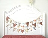Nice And Earthy Vintage Fabric Bunting, Garland, Banner, Pennant Decoration 9 Feet Handmade By A Fête Beckons On Etsy