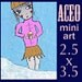 Winter Sinking Cupcake Girl: miniature print (ACEO) from original drawing