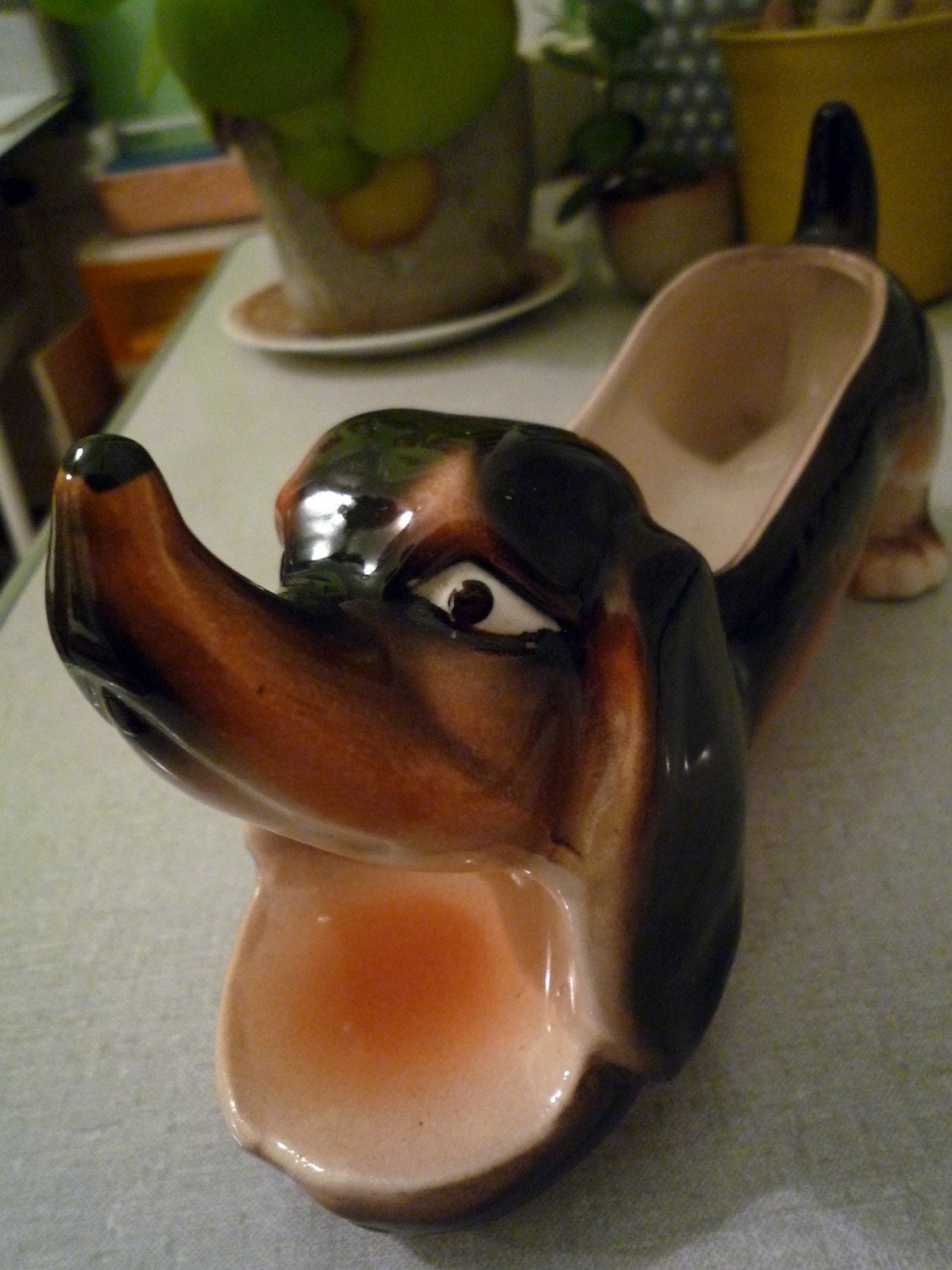 vintage porcelain dachshund