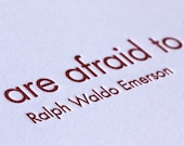 Emerson's Counsel (Letterpress Print in Red)