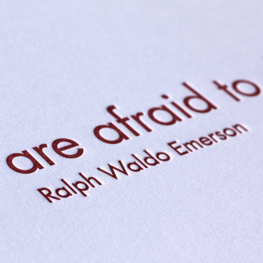 Emerson's Counsel (Letterpress Print in Red)