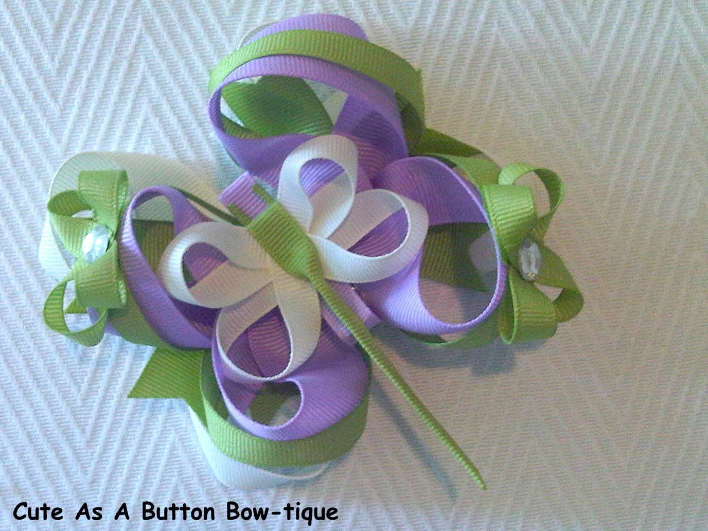 Stacked Boutique Bow with Detachable Dragonfly Clippie