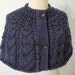 Knitting cape in Ink Blues