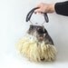 Felted handbag Grey Fur locks purse