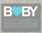 baby shower invitations boy or girl - "Big Baby"
