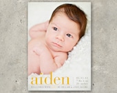 birth announcement baby boy or girl -  "Pretty Perfect"