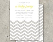 baby shower invitation boy or girl modern "POSH Party"