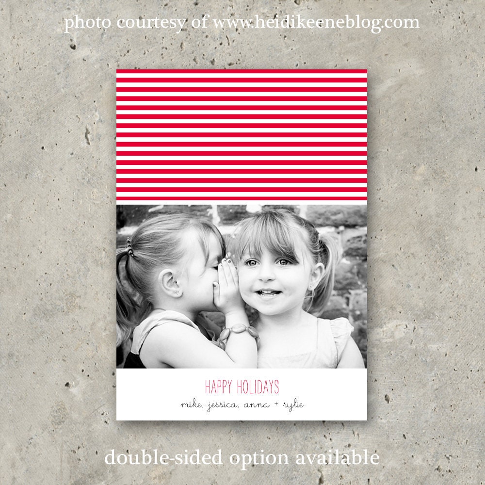 christmas card - "Holiday Stripes"