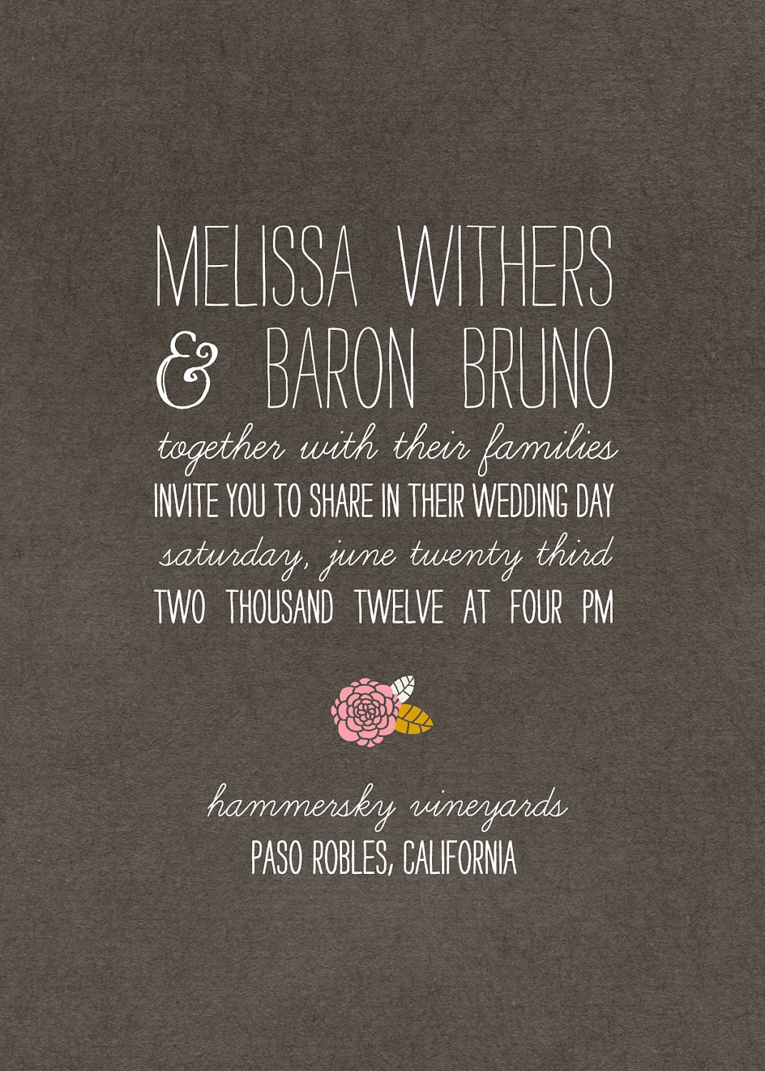 rustic wedding invitation - "Country Chic"