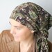 Deep Brown and Green Paisley Israeli Tichel Headcovering Head Cover Headscarf Scarf