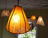 Hanging Pendant Light - The Camellia - Copper and Paper Lantern
