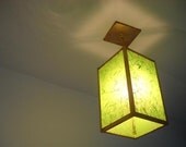 Pendant Lighting- Mod Box Shade - Copper and Handmade Paper - Custom Made in an Array of Colors