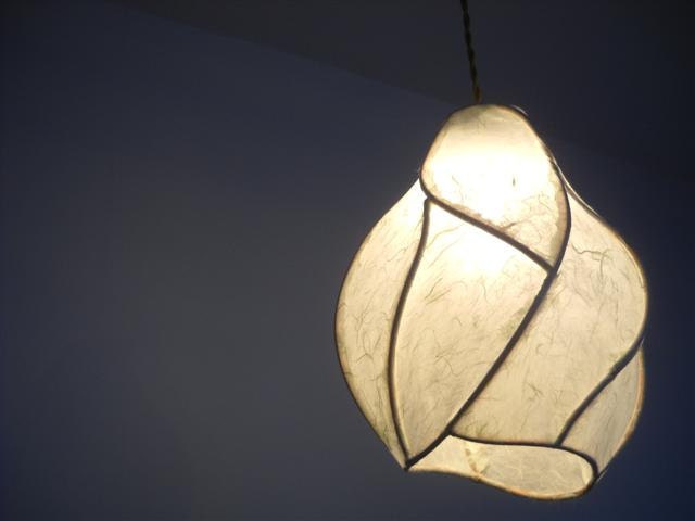 The Firefly Hanging Pendant Light - Copper and Handmade Paper Lantern - Custom Made-to-Order