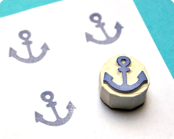Anchor - Special Summer hand carved rubber stamps