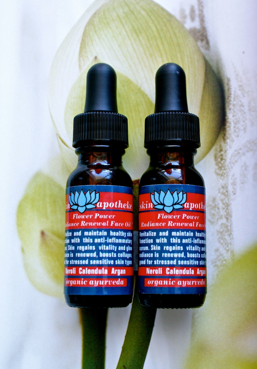 Organic Flower Power Radiance Renewal Face Oil Serum with Blackberry, Argan, Pomegranate, Seabuckthorn, and Neroli  by Skin Apotheke