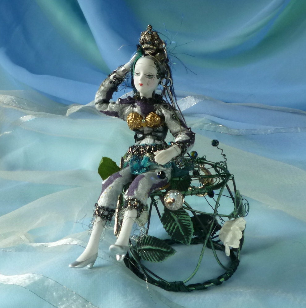 Gothic Sorceress Assemblage Doll Art by gothB4play at Etsy